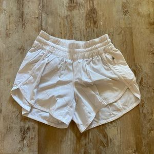 White Lululemon shorts